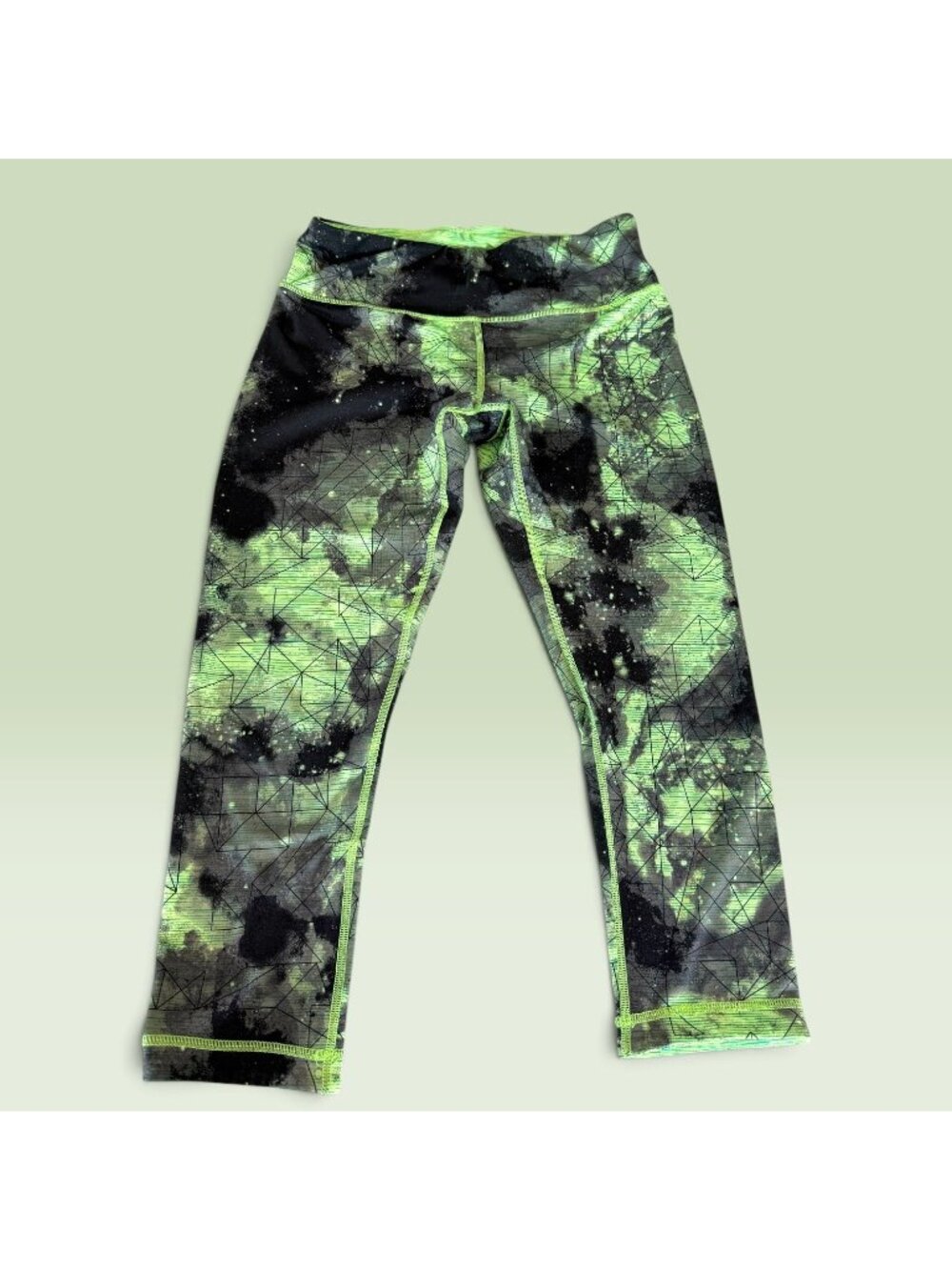 Active Life Reversible Yoga Leggings Green size Med